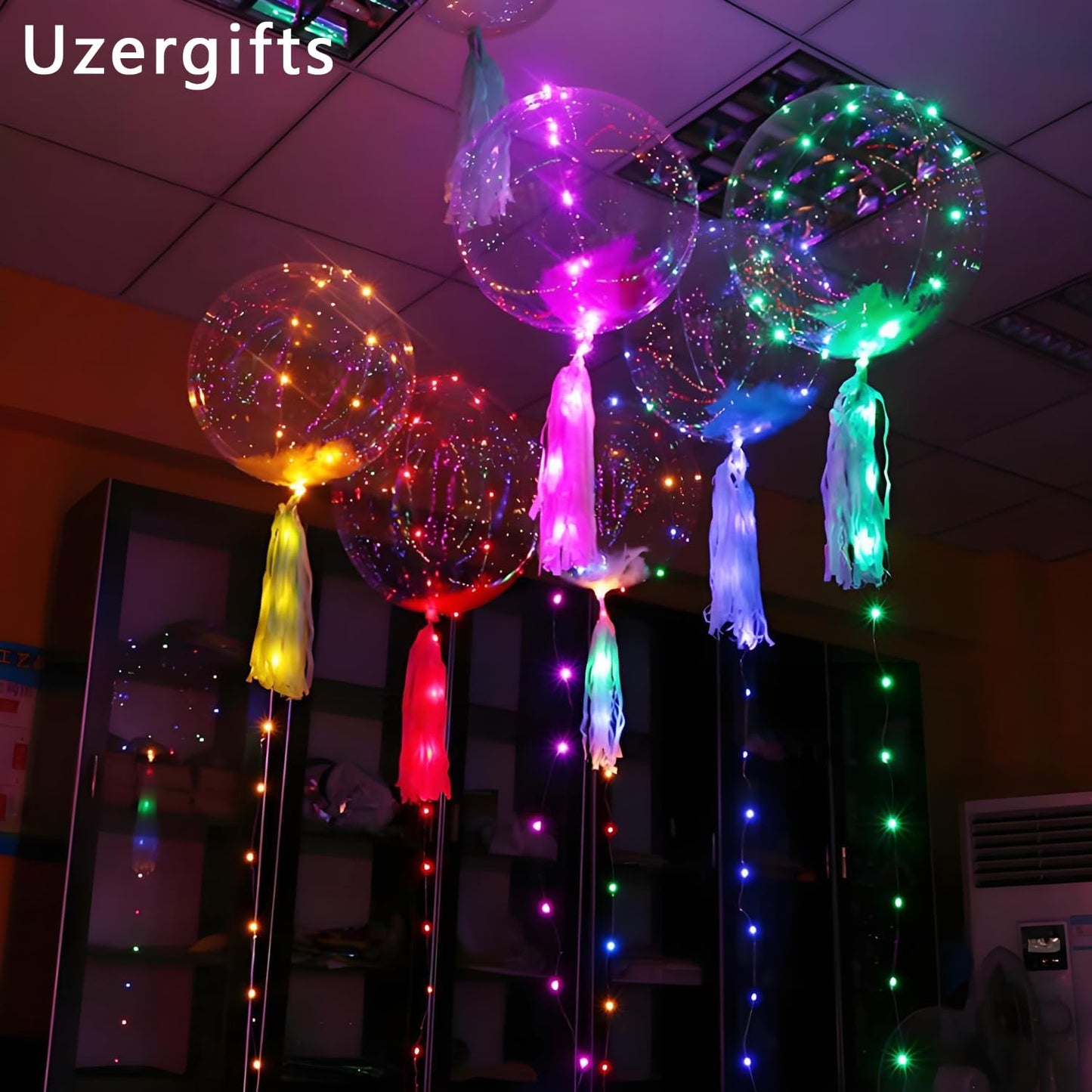 Bobo Balloons 25 Packs, 24 Inch Helium Style Transparent Bubble Bobo Balloons for LED Light Up Balloon, Gifts for Christmas,Wedding,Birthday Party