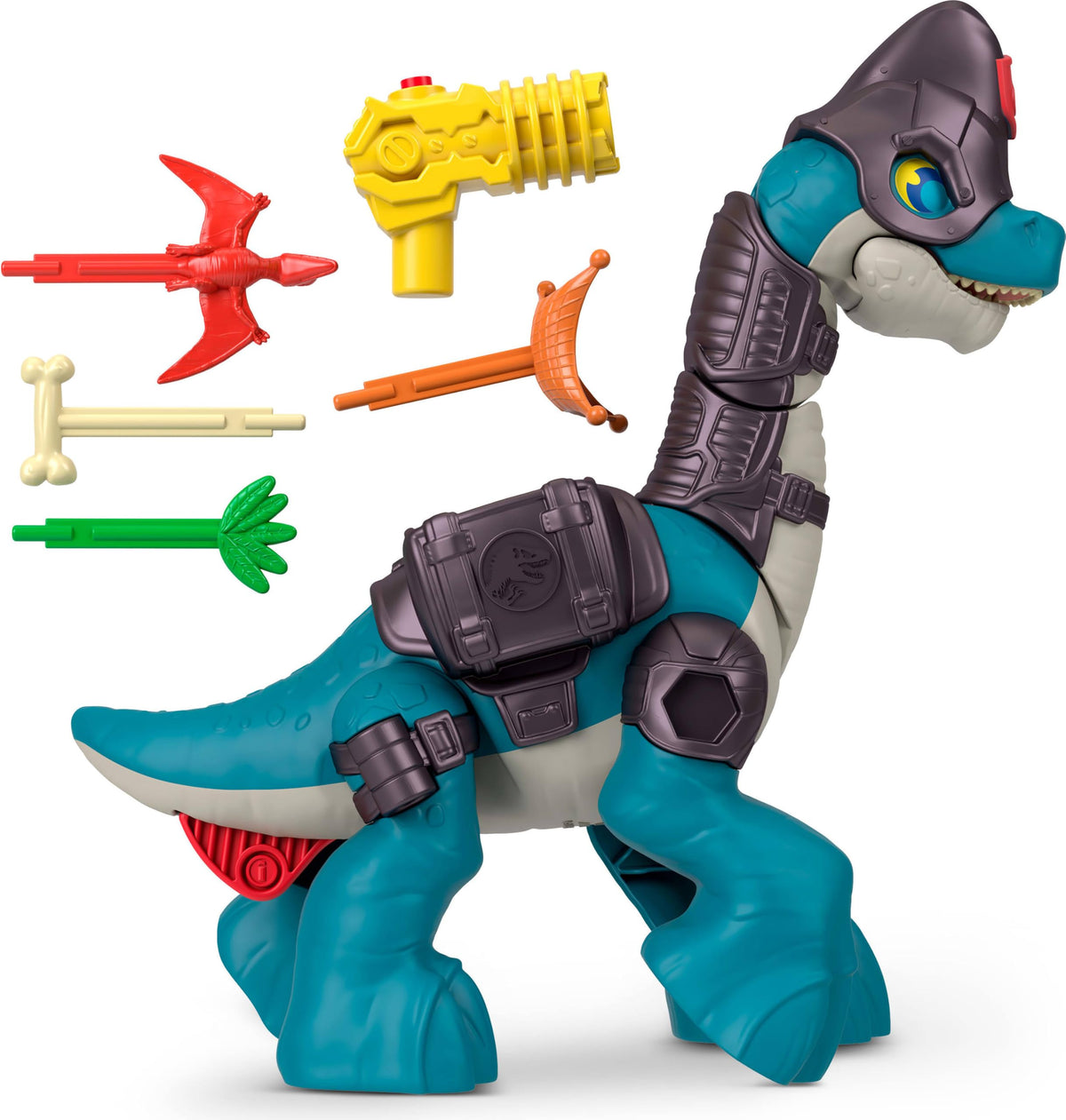Fisher-Price Imaginext Jurassic World Set with Search and Explore Brachiosaurus with Launcher and Projectiles