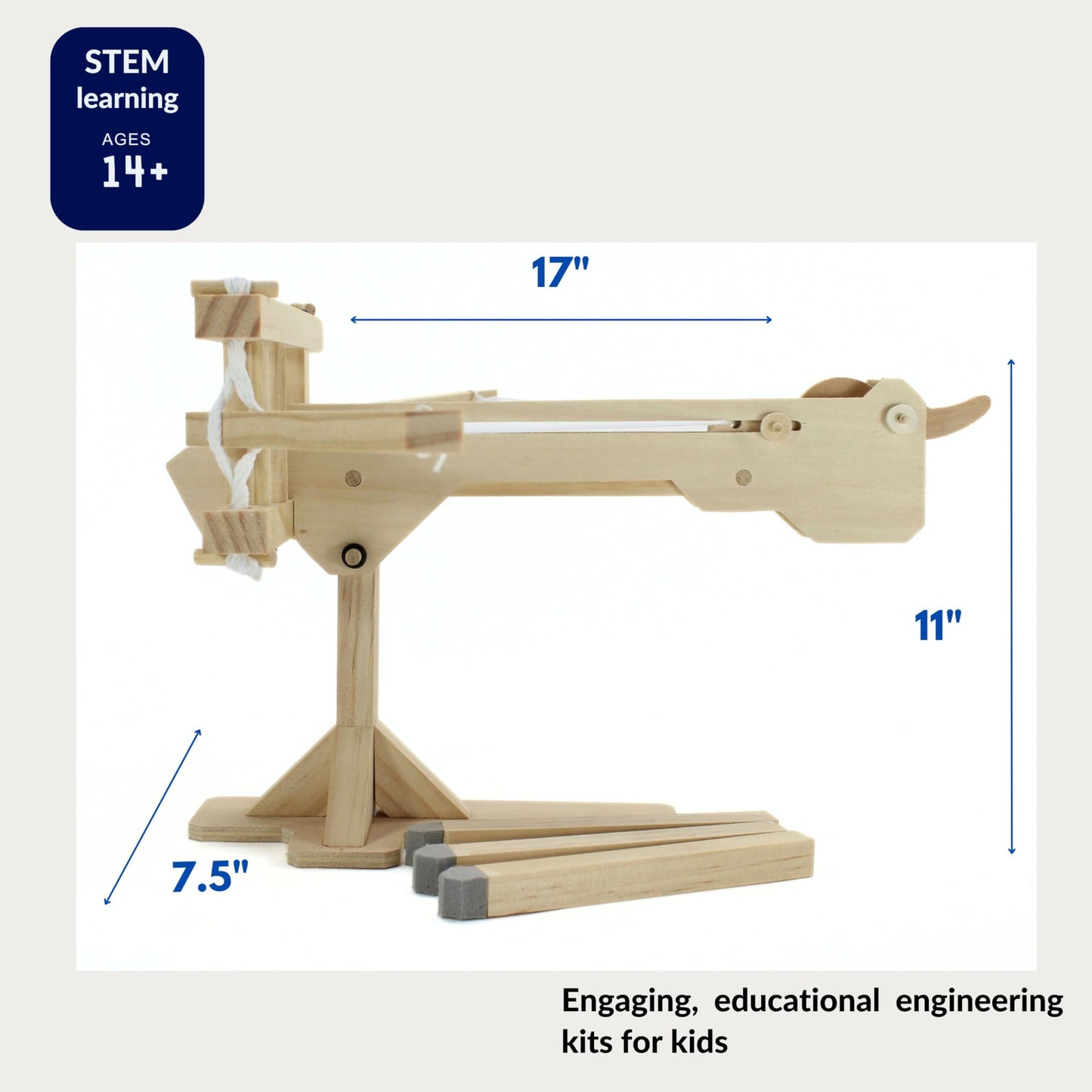 Pathfinders STEM Kit - Roman Ballista Crossbow | Science Kits for Kids Age 8-10 10-14 | stem Kits for Kids Age 12-14 Physics Toys |Engineering |