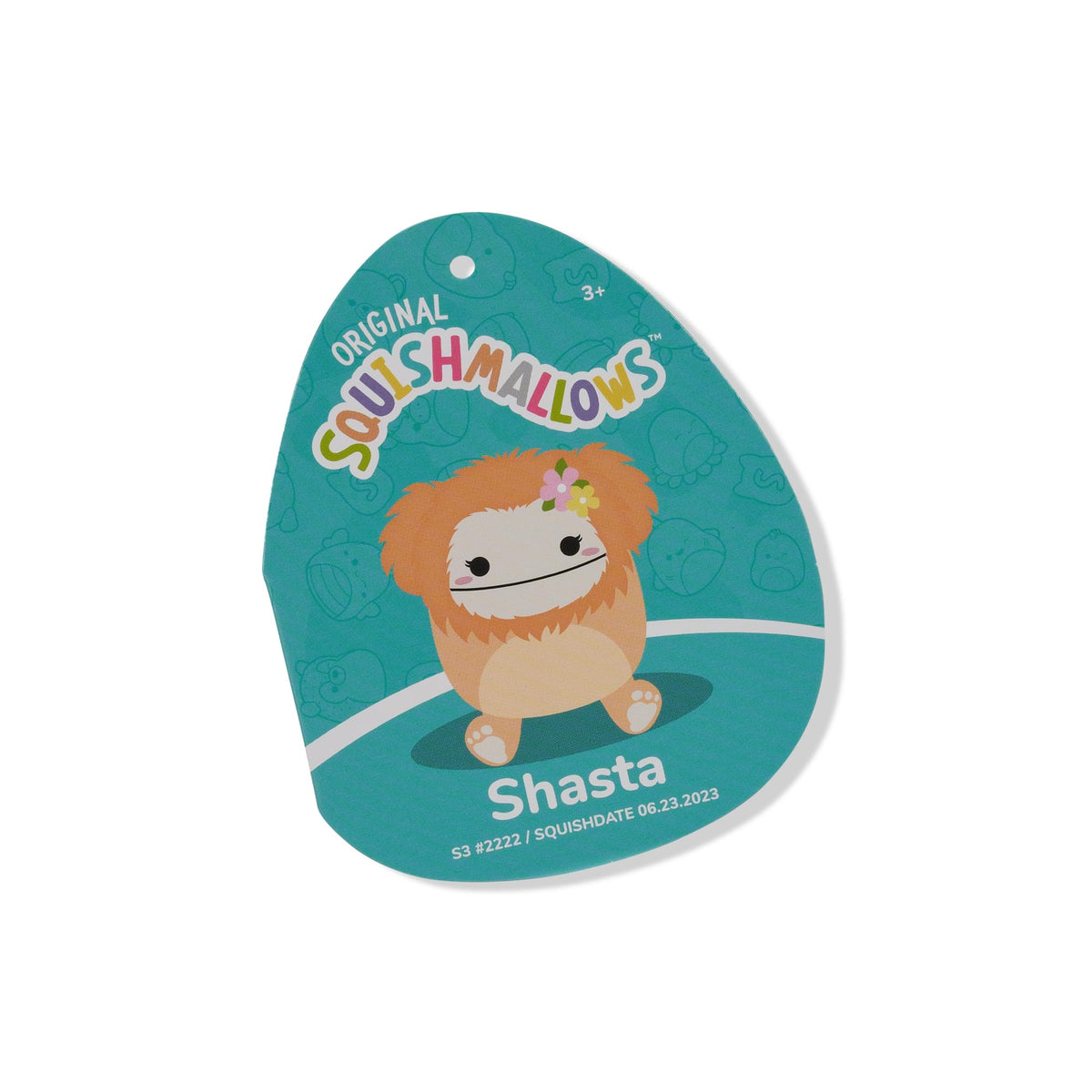 Squishmallows 3.5"" Clip-On Shasta The Bigfoot, Small, Orange