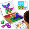 GleamJoy Mini Magnetic Tiles, 58PCS Travel Magnetic Tiles with Iron Box, STEM Educational Construction Toys for Kids Ages 3+, Portable Building Toys