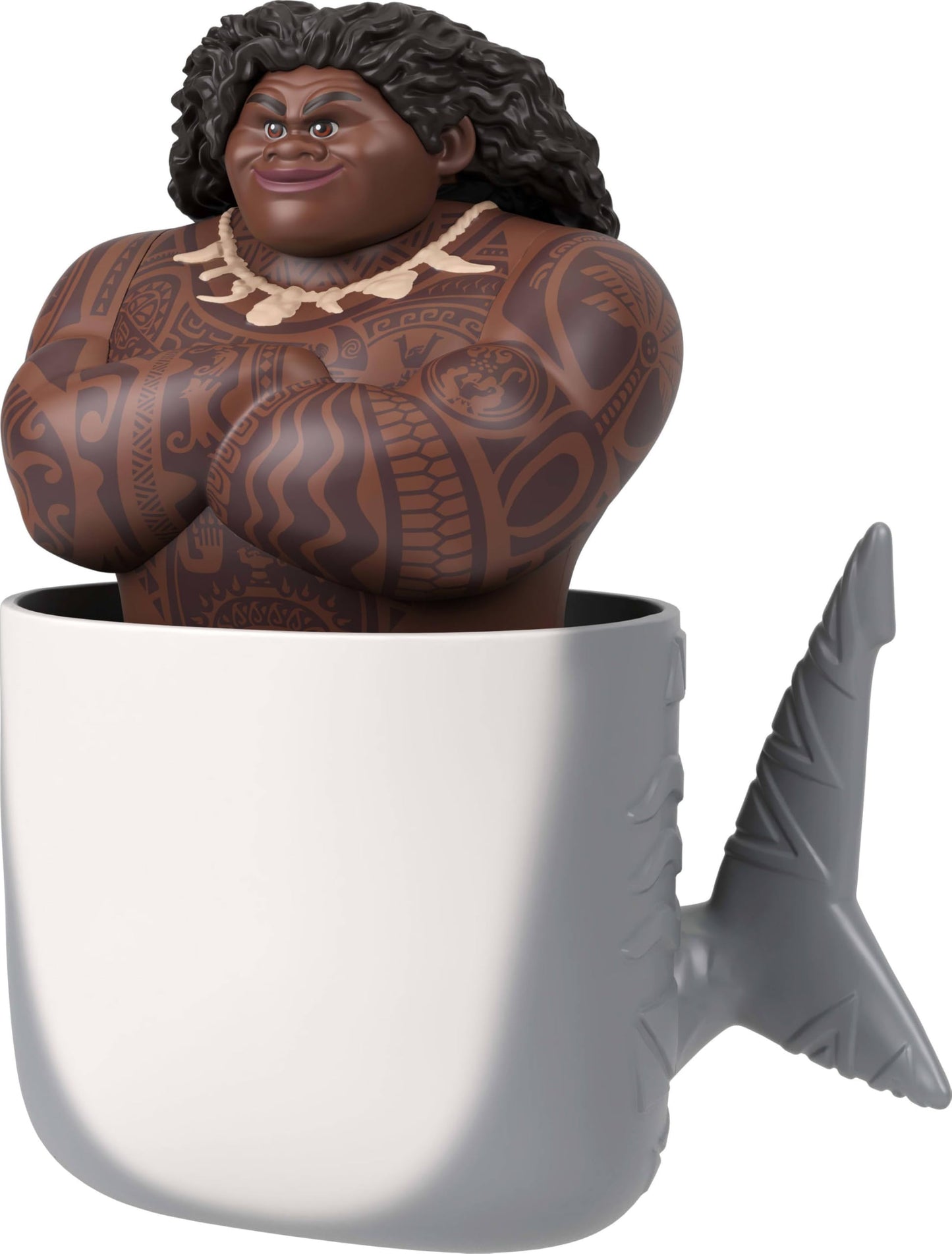 Mattel Disney Moana Toys, Maui Small Doll with Transforming Shark Outfit & Fishhook Accessory, Shapeshifting Look Inspired by Movie