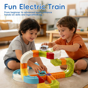 PlayGazz Kids Electric Train Set, 145PCS 3D Anti-Gravity Track Toy, STEM Educational Toy for Ages 3-8, Fun Birthday Gift for Boys and Girls 3 and Up