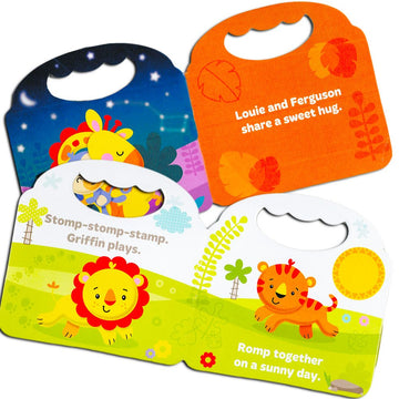 Fisher Price "My First Books" Set of 4 Baby Toddler Board Books (Bedtime, Playtime, Friendship and Peek-a-Boo!)