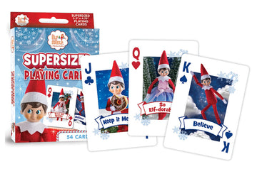 MasterPieces Licensed Kids Games - Elf on The Shelf - Supersized Playing Cards Games for Kids & Family, Laugh and Learn