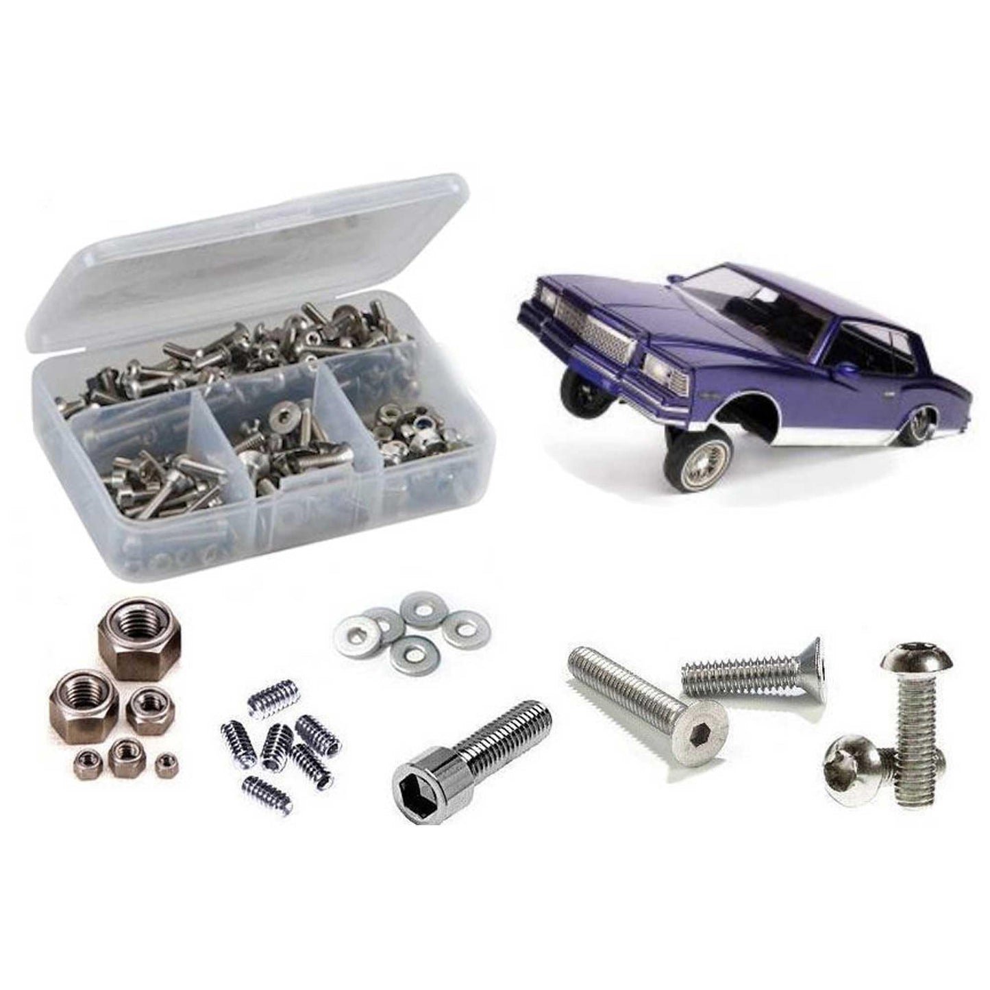 RCScrewZ Stainless Steel Screw Kit rer075 Compatible with RedCat Racing 1979 Monte Carlo Lowrider