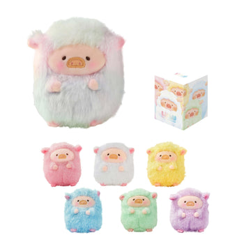 TOYZERO + Lulu The Piggy Blind Box - Rainbow Sheep Plush Blind Boxes Figurines Cute Stuffed Animals Mystery Box Collectibles Home Decorations Holiday