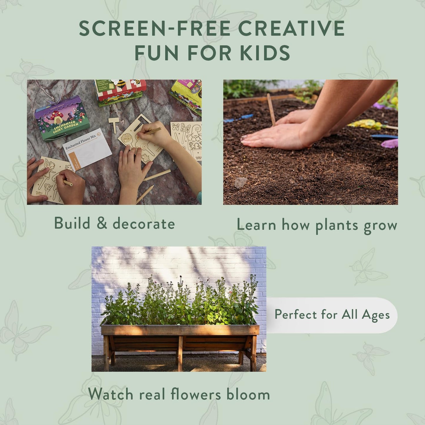 Modern Sprout Magical Minds Garden Kit - Seed Starter Kit for Kids