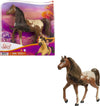 Mattel Spirit Untamed Herd Horse (Approx. 8-in), Moving Head, Chestnut Pinto with Long Black Mane & Playful Stance, Great Gift for Horse Fans Ages 3