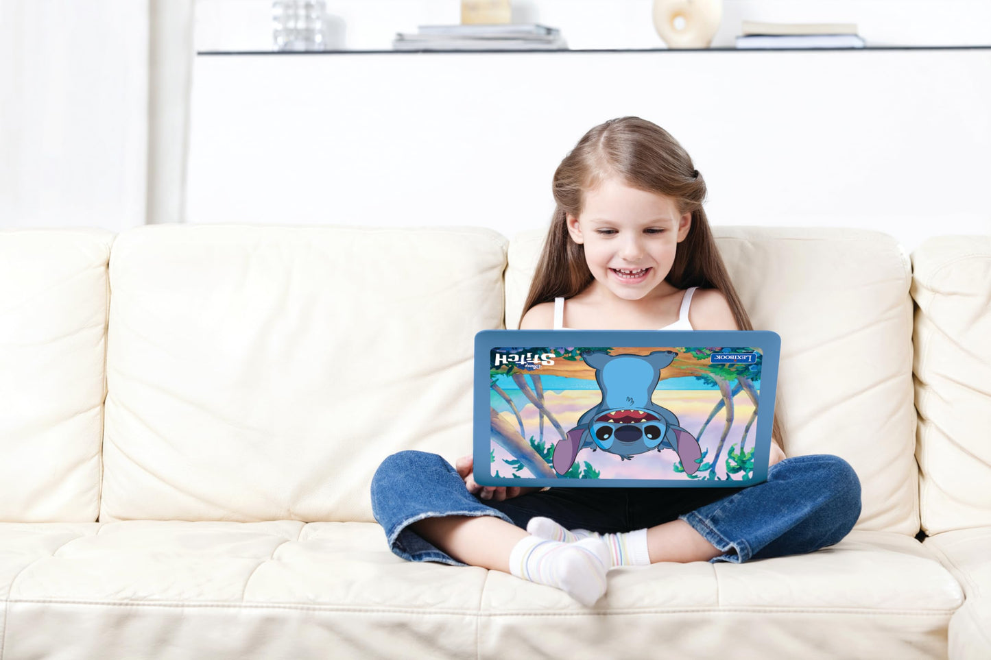 Lexibook, Disney Stitch Educational Laptop for Kids, JC598Di2