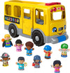 Fisher-Price Little People Toddler Toy Big Yellow School Bus & Community Heroes Set, Musical Pull-Along Vehicle & Figures for Kids Ages 1+ Years