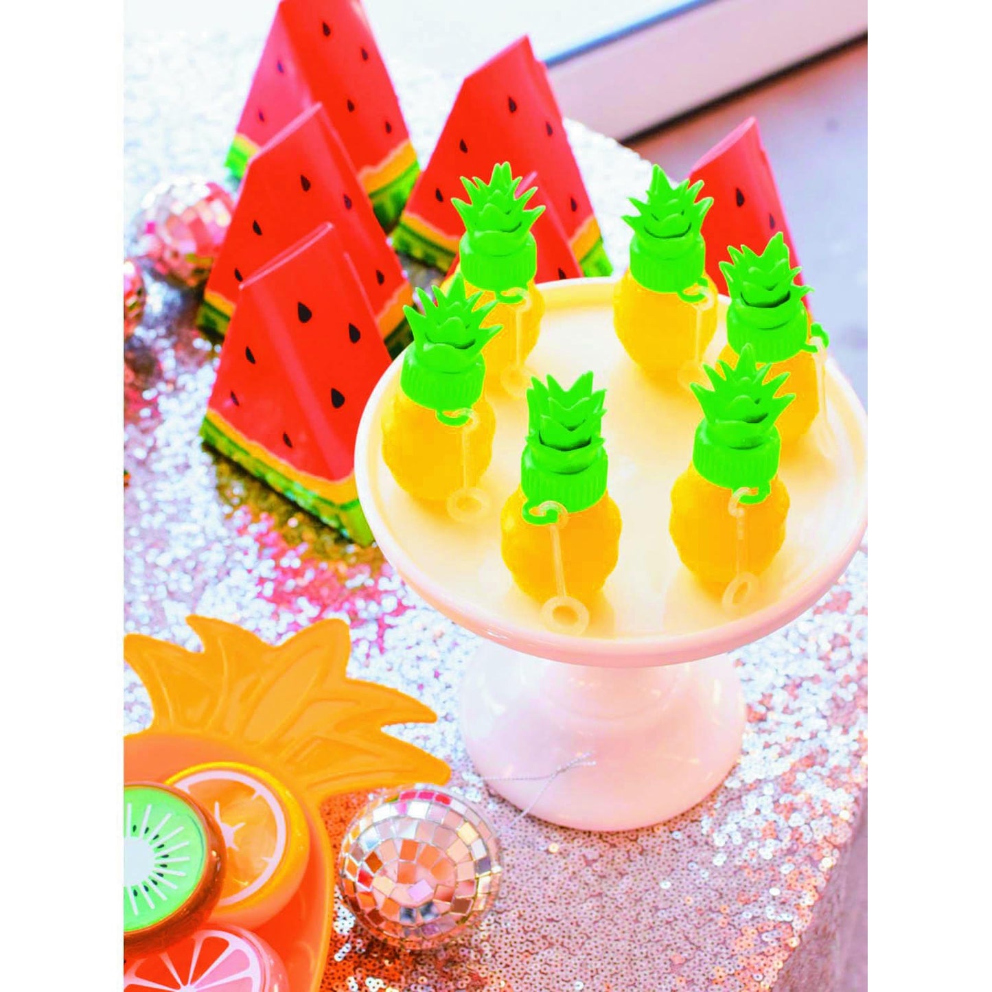 Fun Express Pineapple Bubble Bottles Party Favors for Kids 12 Pack