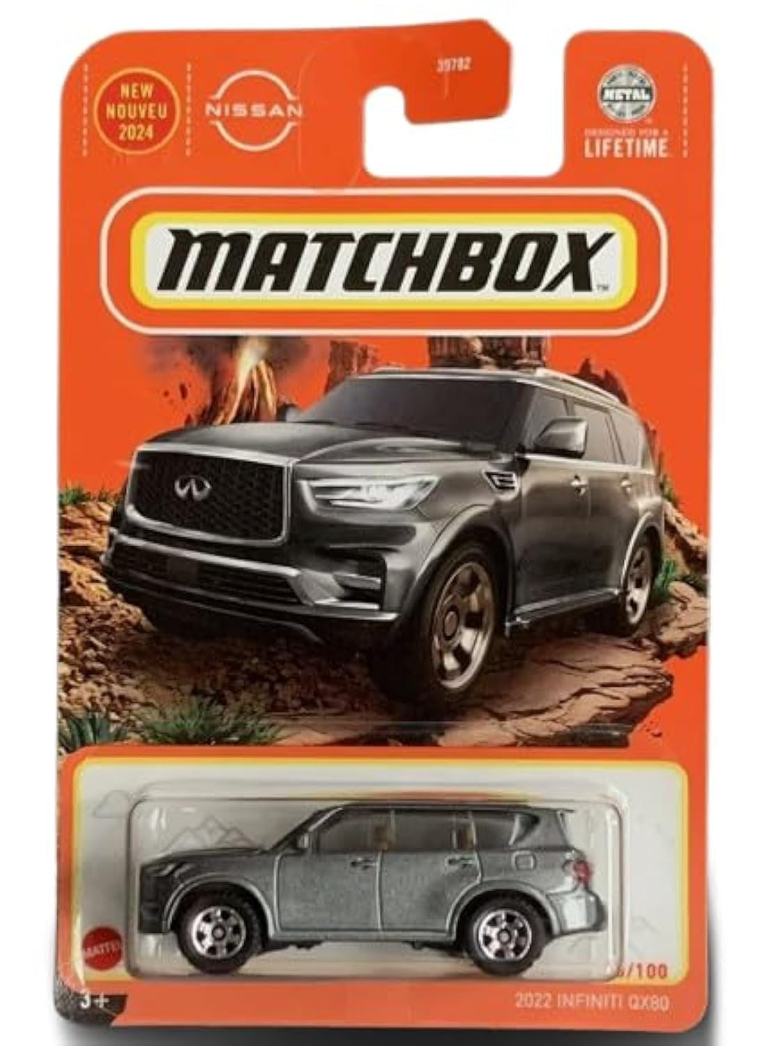 Matchbox 2022 Infiniti QX80 Diecast Car Model, 1:64 Scale, Gray
