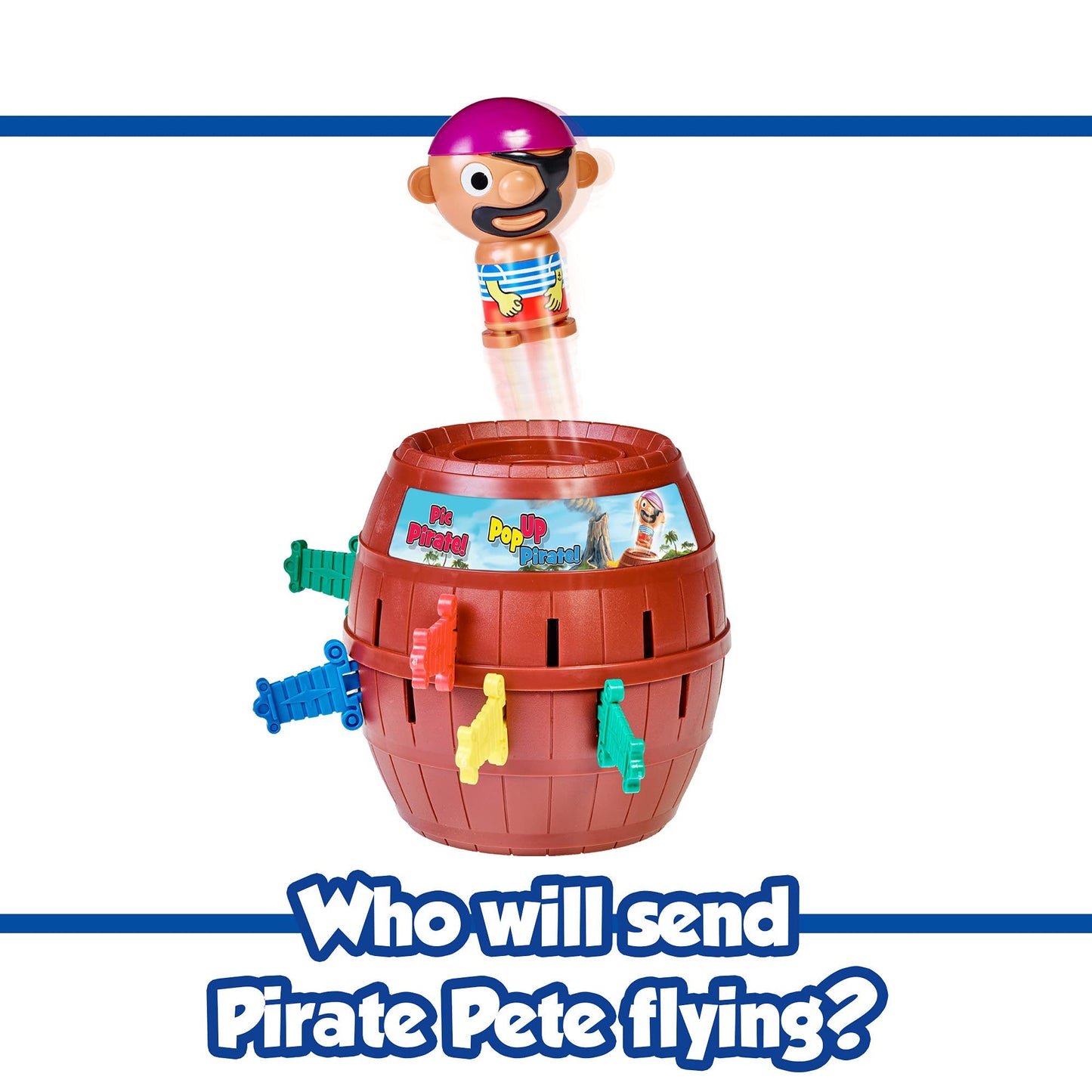 TOMY Pop Up Pirate Board Game - Family and Preschool Kids Games for Family Game Night - Winter Break Activities- Girls and Boys Games - 2-4 Players