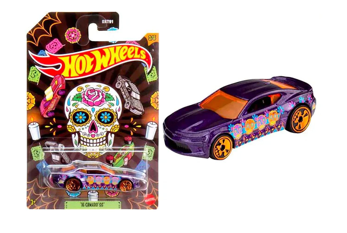 Hot Wheels 2023 Día de Los Muertos Halloween Complete 5?Car Set - Die?Cast Metal, 1:64 Scale, Ages 3+
