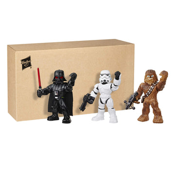 STAR WARS Galactic Heroes Mega Mighties 3-Pack -- Stormtrooper, Darth Vader, and Chewbacca 10-Inch Action Figures, Kids Ages 3 and Up (Amazon