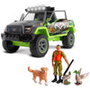 NKOK Realtree 1:18 Scale: Duck Hunting Playset - 6 Piece Friction Powered Lights & Sounds Truck, Realtree Camo, Duck Hunting #21722, Officially