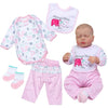 Reborn Baby Doll Clothes Baby Girl Doll Clothing Outfit Accessories 4 Pices Sets for 20- 23 Inches