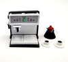 SXFSE 1:12 Dollhouse Miniature Coffee Machine, Mini Simulation Coffee Maker Machine Kitchen Accessories(Coffee Machine + Coffee Pot)
