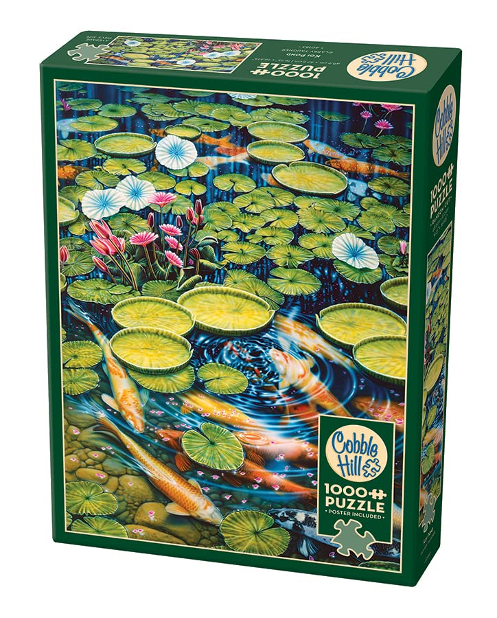 Cobble Hill 1000 Piece Puzzle - Koi Pond - Sample Poster Included
