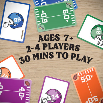 TOUCHDOWN The Card Game - Fast-Paced, Football Themed Card Game that Anyone Can Play, 2-4 Players, Fun Card Games for Adults, Kids, Families and Game