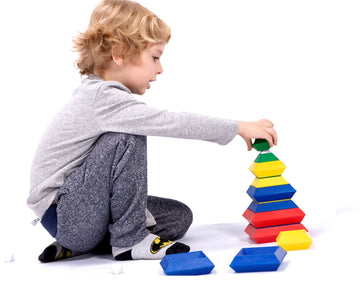 KUTOI Pyramid Stacking Toy Building Blocks 3D Puzzle Brain Teasers for Kids and Adults-Creative Preschool Learning Activities- Toddler Building Toys