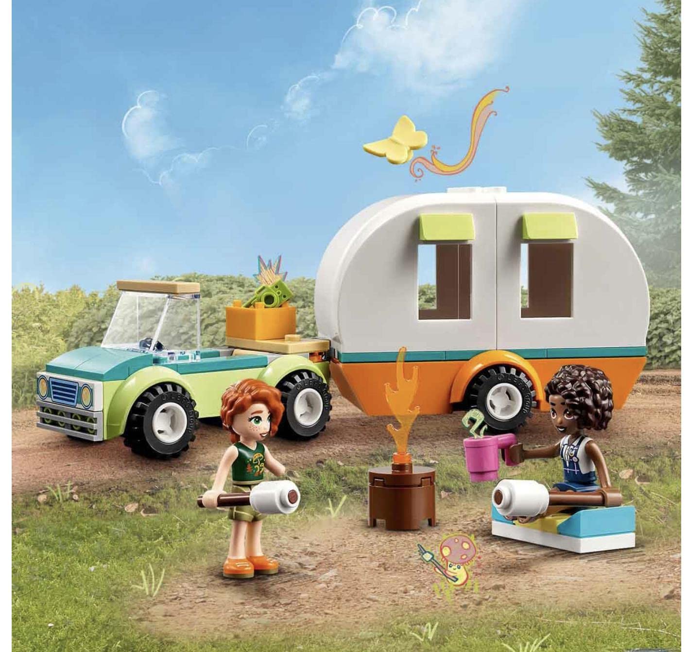 LEGO Friends Holiday Camping 41726 Toy Blocks, Present, Vehicles, Girls, Ages 4 and Up