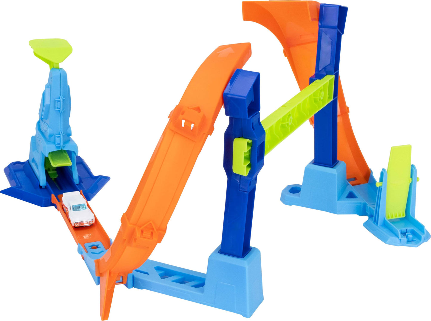 Hot Wheels Stunt Tracks Corkscrew Jump Champion & Toy Car
