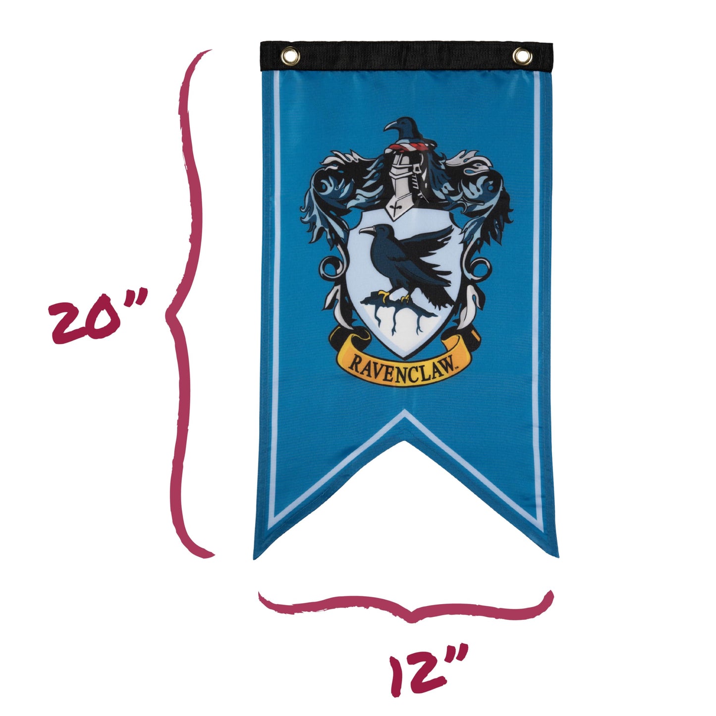 Conquest Journals Harry Potter Wizarding House Banner Flag Set, 12'' x 20'' Polyester Flags, Set of 5 Includes Hogwarts Crest, Gryffindor, Slytherin