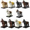 TRavesty Military Medieval War Horse Building Block Set, 10 PCS Custom War Horse Kit for Minifigures, Military Battle Scenes Minifigures Horse Set