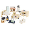 Le Toy Van - Wooden Dolls House Full Starter Furniture & Accessories Play Set for Dolls Houses | Girls or Boys Dolls House Furniture Sets - Suitable
