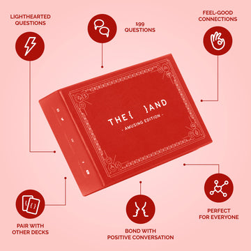 The Skin Deep (THE and) Amusing Edition - 199 Fun Question Cards for Friends, Family, Couples - Random & Funny Ice Breaker Conversation Starter Cards