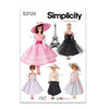 Simplicity SS3124OS 11.5" Fashion Doll Clothes Sewing Pattern Packet by Andrea Schewe, Design Code S3124, One Size