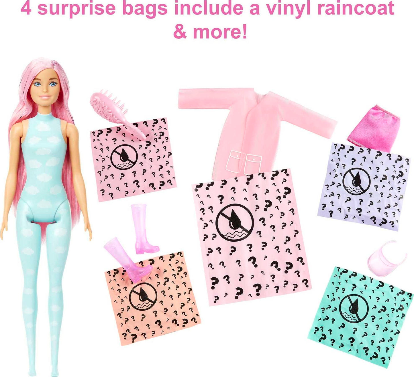 Barbie Color Reveal Doll, Pet & Accessories, Sunshine & Sprinkles Series, 25 Surprises, 1 Barbie Doll (Styles May Vary)