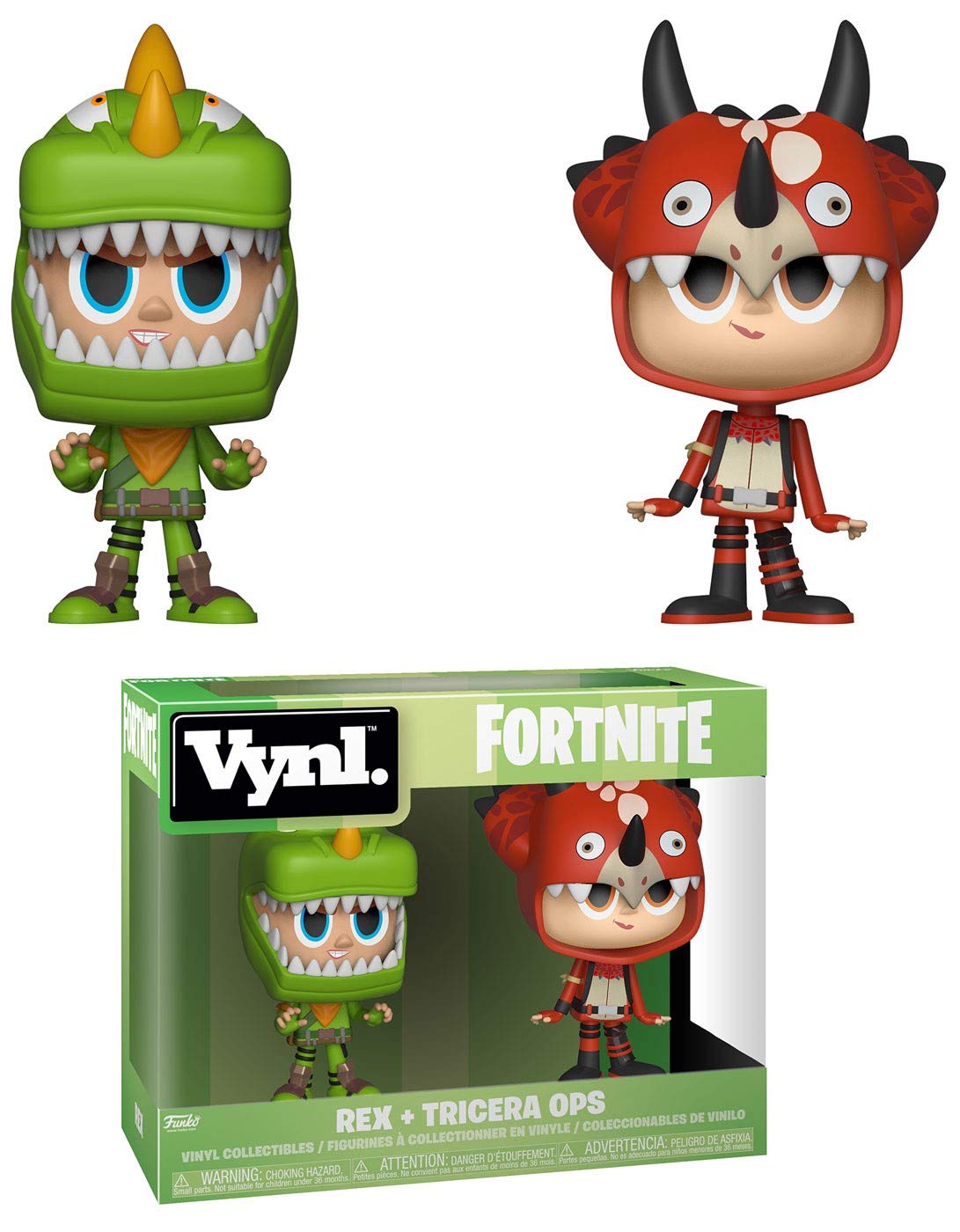 Funko Vynl: Fortnite - Rex & Tricera Ops Toy, Multicolor