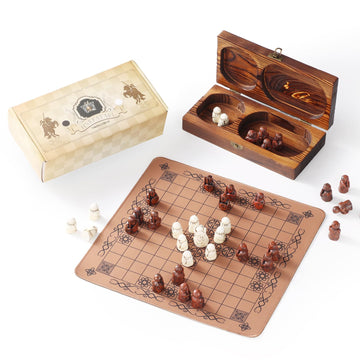 Hnefatafl Viking Chess Set Board Game Traditional Strategy Board Game