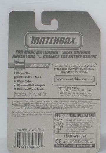 1999 Matchbox USA Cleveland Trash Truck #35 of 100