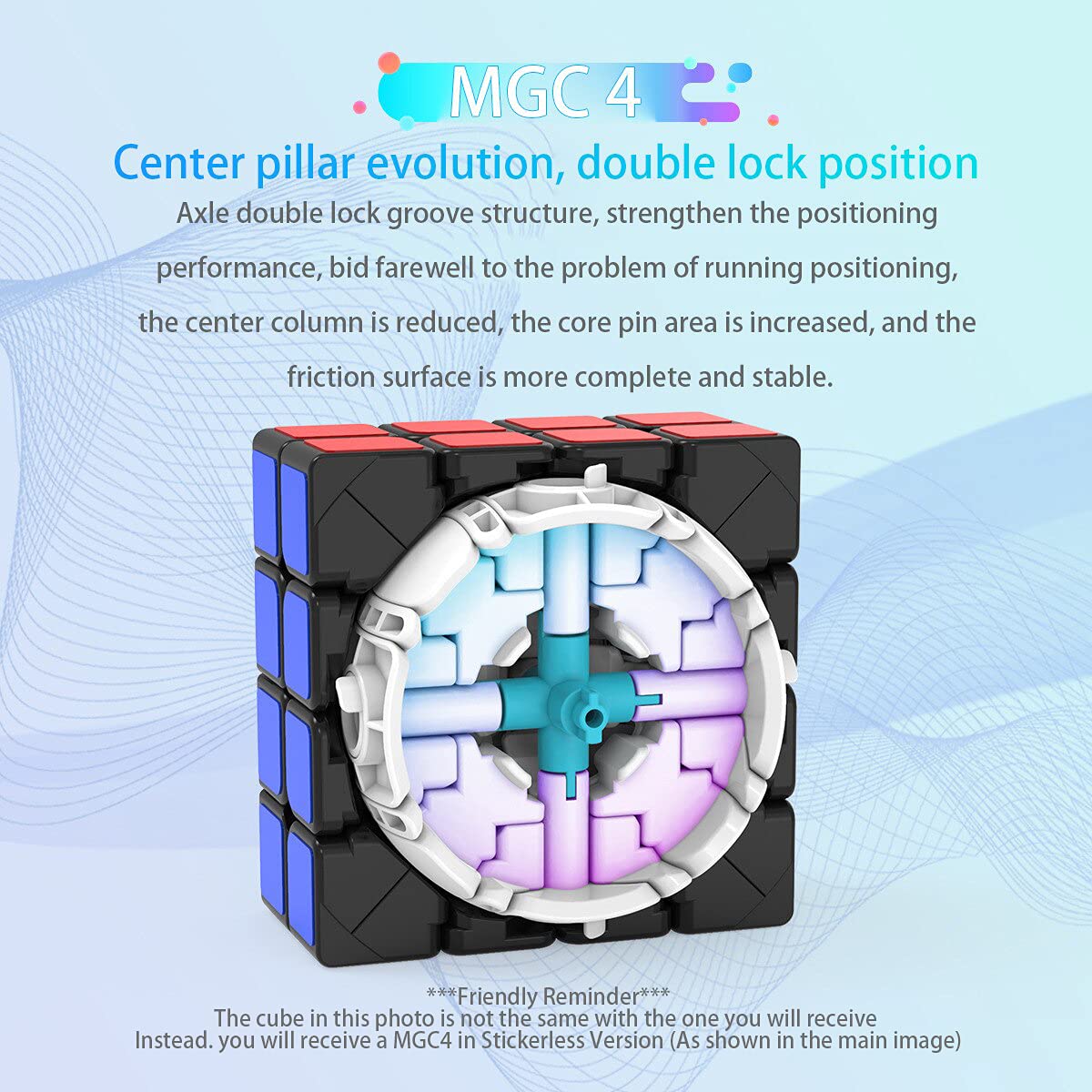 CuberShop YJ MGC 4x4 Magnetic Stickerless Speed Cube, Yj Mgc 4 4x4 Flagship, 4 by 4 yj mgc Professional 60mm stickerless Cube, YongJun MGC Series Best
