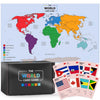 The World Card Game - World Flags Flashcards - Geography Board Game with World Map Educational Games for Adults Party Game Night, Birthday Learning