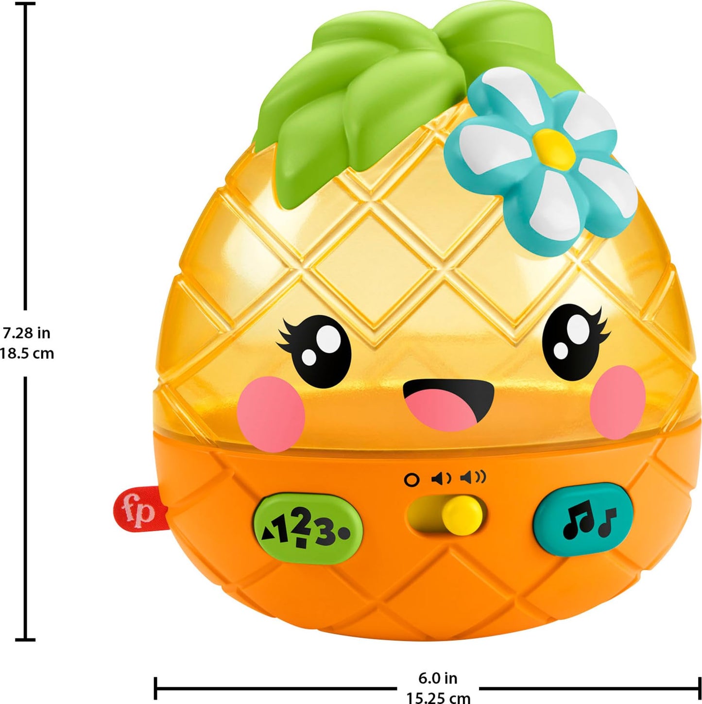Fisher-Price Paradise Pals Magical Lights & Tunes Pineapple, electronic learning toy with music and lights for baby ages 6-36 months
