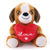 Sew Butiful Plush Puppies - Birthday Gift - for Couples or Kids - for Him - for Her - Amor - Te Amo - Puppy Love - Dog Stuffed Animal