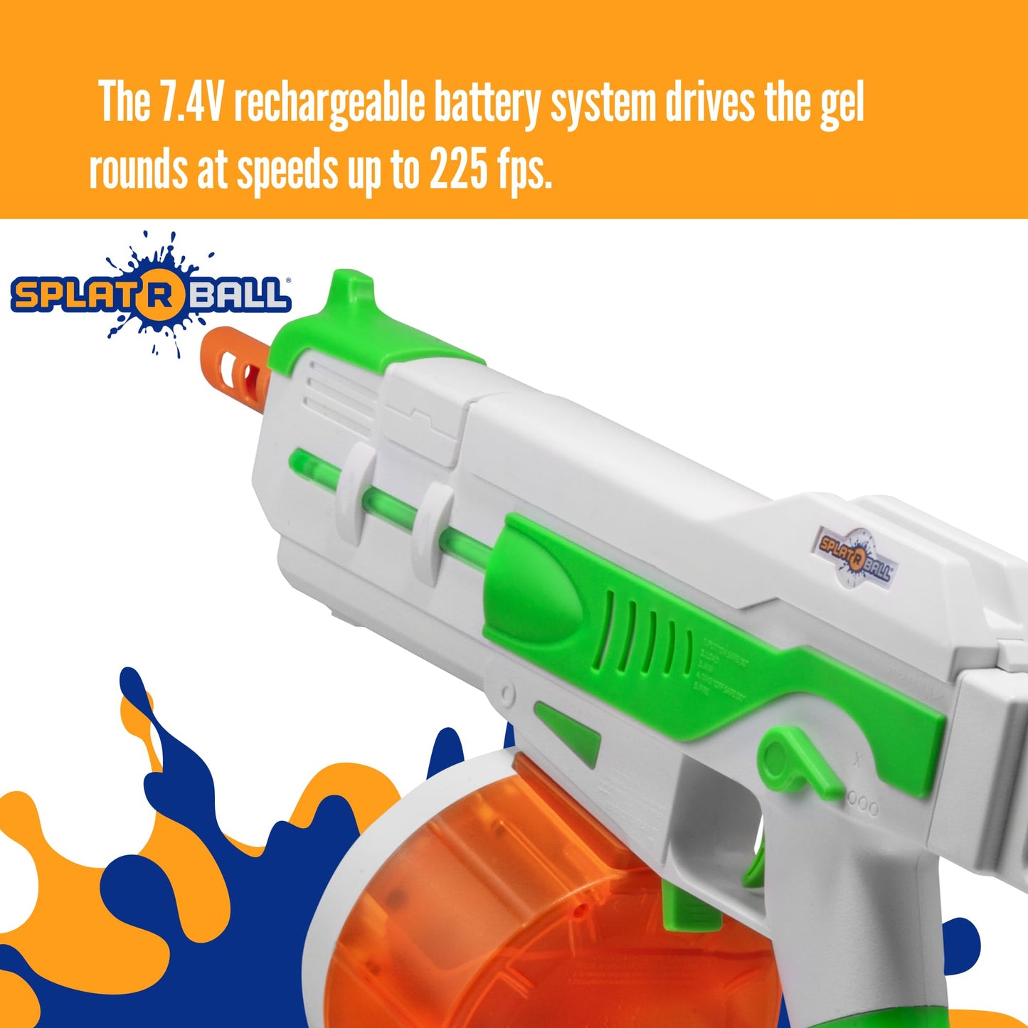 SplatRBall SRB1200 Pyro Blaster Kit - 225 FPS - Green/White