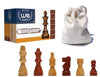 WE Games French Staunton Wooden Chess Pieces, Weighted, Handpolished, Sheesham Wood, 2.5 inch King