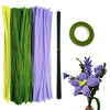 Swpohrat 210 Pieces Craft Pipe Cleaners Flower Set,Chenille Stem Pipecleaner Kit for Craft Tulip Lily Bouquet Making,DIY Craft Projects and Holiday