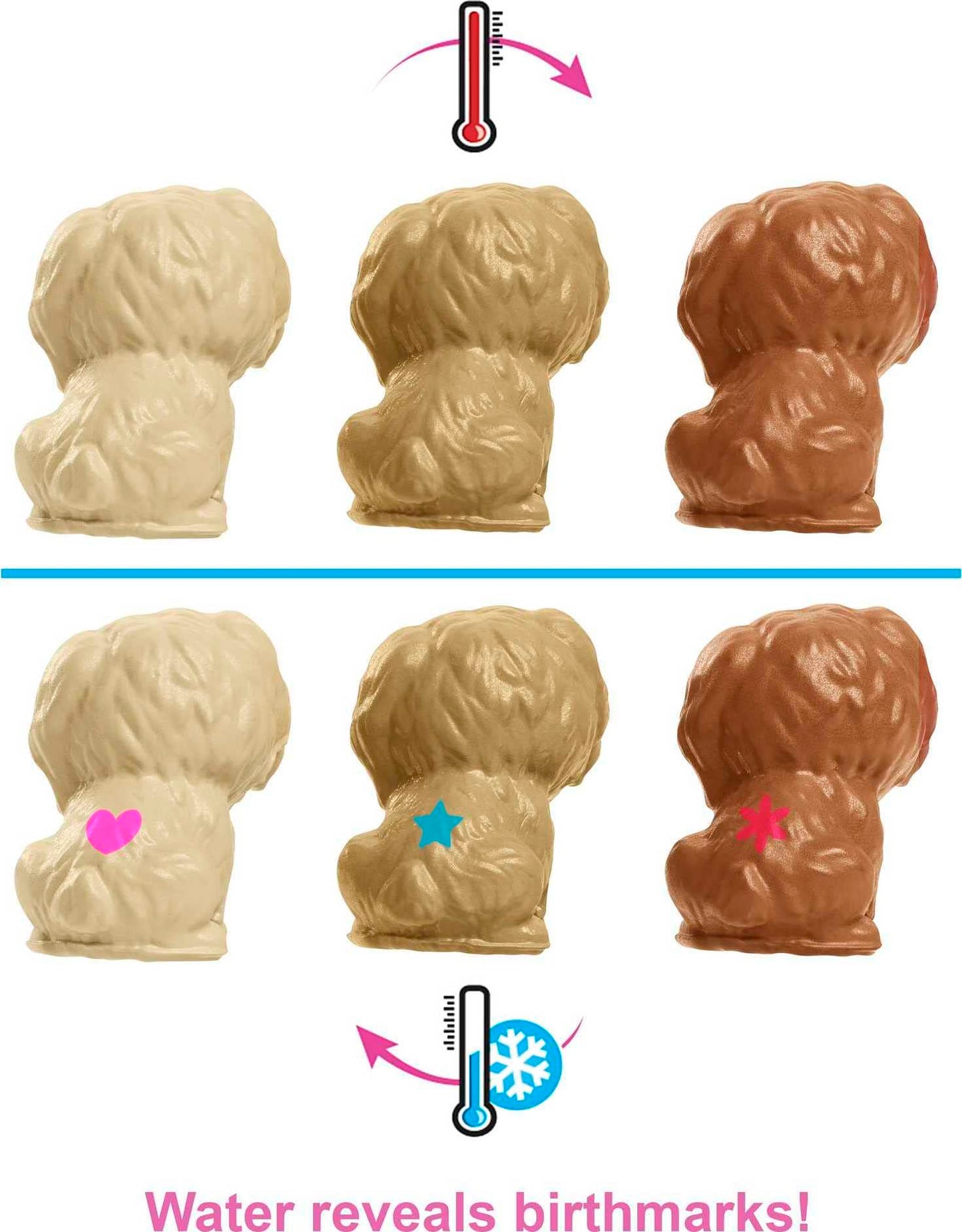 Barbie Doll & Pets Playset with Mommy Dog, 3 Newborn Puppies with Color-Change Feature & Pet Accessories, Brunette Fashion Doll