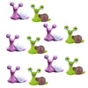 BronaGrand 10pcs Garden Ornament Miniature Snail Figurine Resin Craft Fairy Dollhouse Decor Bonsai Plant Decoration