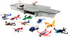 Matchbox Aircraft Carrier Playset,10 Die-Cast Sky Buster Toy Airplanes & 1 Die-Cast 1:64 Scale Toy Car, Expands to 20 Inches, Includes Missile