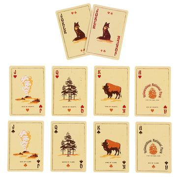 JUST FUNKY Yellowstone National Park Playing Cards Design 52 Count Deck