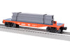 Lionel DC Comics Superman Flatcar, O Gauge Model Train Car with Removable Steel Beams, Man of Steel I-Beam Flatcar, Age 14+