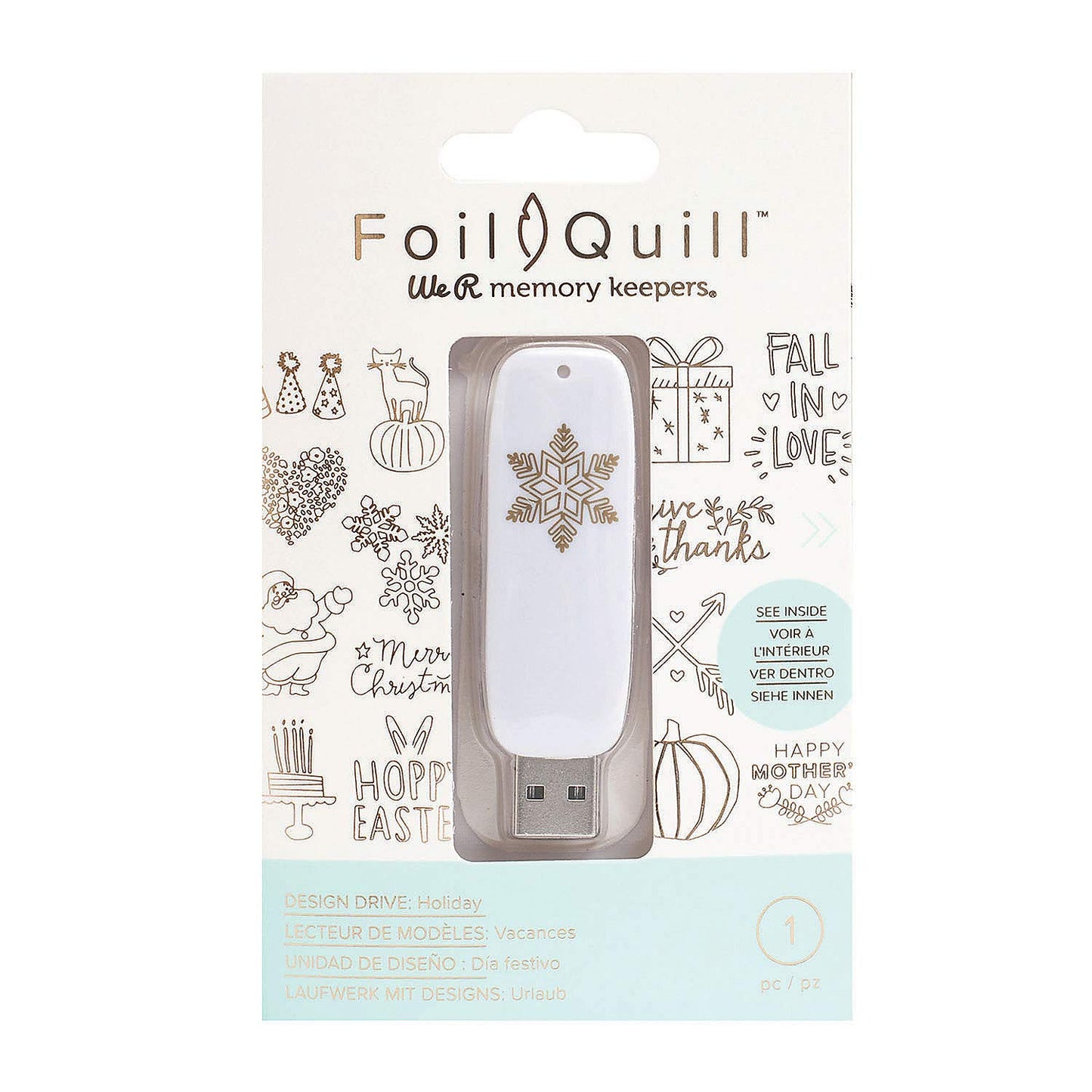 American Crafts - Ac USB Artwork Foil Quill-Holiday - Crafts for Kids and Fun Home Activities